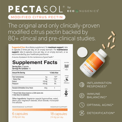 EcoNugenics PectaSol-C Modified Citrus Pectin Supplement Facts