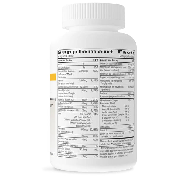 Integrative Therapeutics K-PAX MitoNutrients 120 Tablets supplement facts
