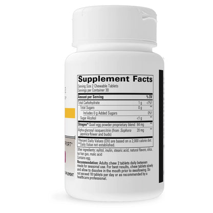 Integrative Therapeutics AllQlear 60 tabs supplement facts