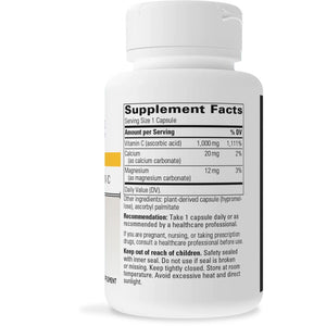 Integrative Therapeutics Buffered Vitamin C 1000 mg 60 vegcaps supplement facts