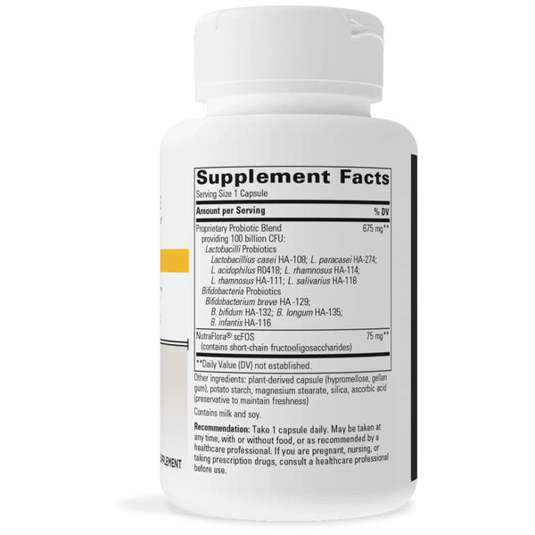 Integrative Therapeutics Enterogenic Intensive 100 30 Caps supplement facts