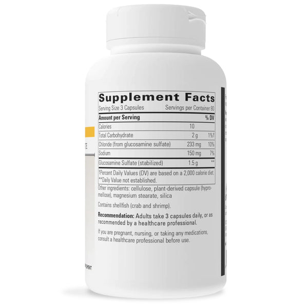 Integrative Therapeutics Glucosamine Sulfate 240 vegcaps supplement facts