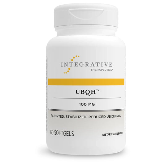 UBQH 100 mg - 60 Soft Gels | Integrative Therapeutics | Patented Stabilized Reduced Ubiquinol | Supports Cellular Energy
