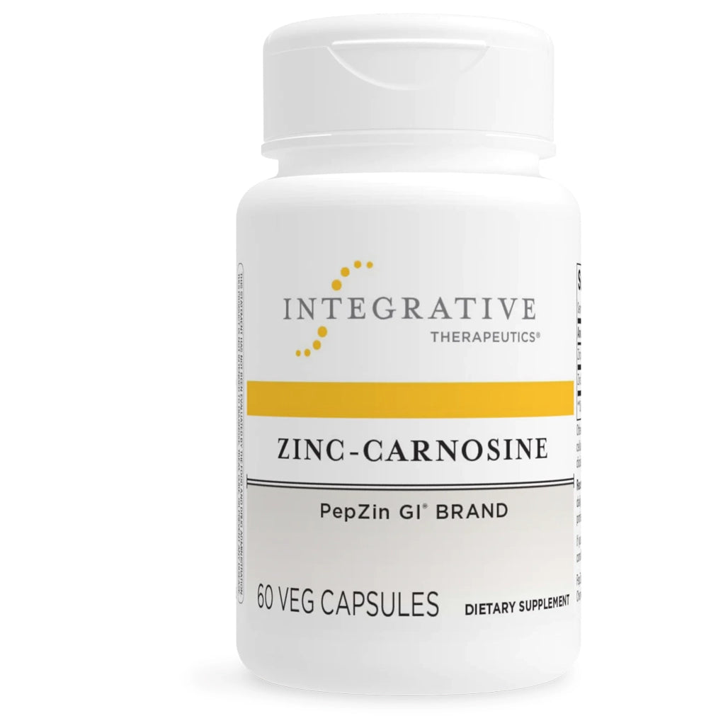 Zinc Carnosine - 60 Veg Capsules | Integrative Therapeutics | PepZin GI Brand Supplement | Support GI Tract