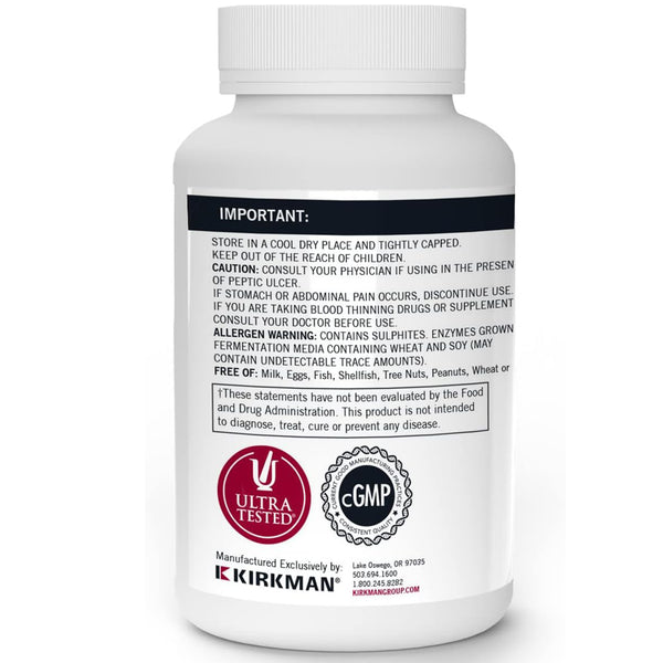 Biofilm Defense by Kirkman Labs - Caution and Allergen Warning