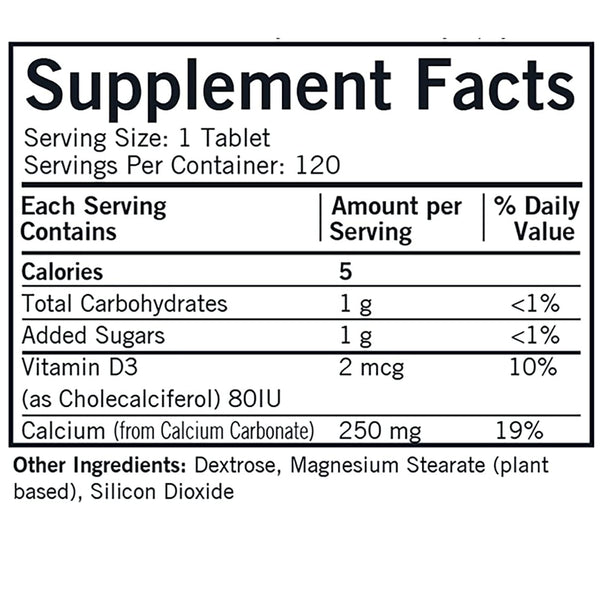 Calcium with Vitamin D3 Kirkman labs