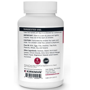  Kirkman labs Children's Multivitamin Wafers Dietary Supplement Suggestetd Usage