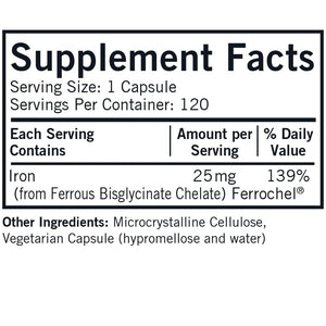 Iron Ferrochel 25 mg Kirkman labs
