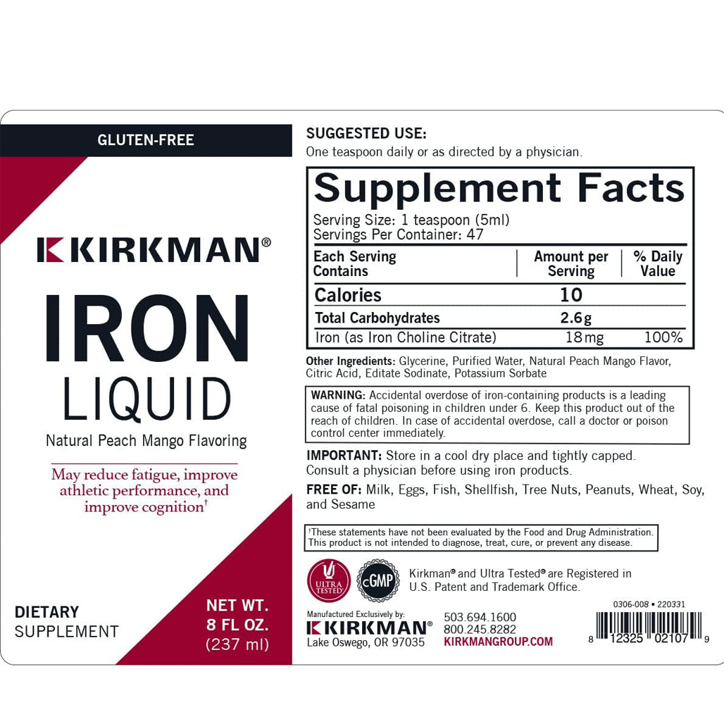 Iron Liquid Kirkman labs