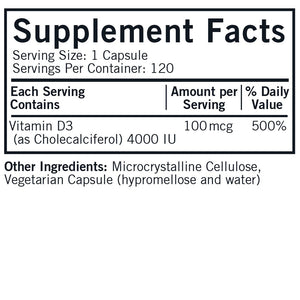Vitamin D3 4000 IU Kirkman labs