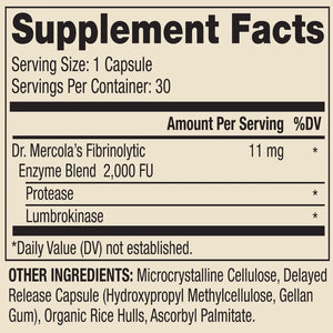 lumbrokinase enzymes by Dr. Mercola at Nutriessential.com