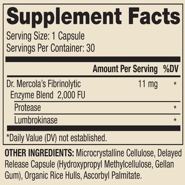 lumbrokinase enzymes by Dr. Mercola at Nutriessential.com