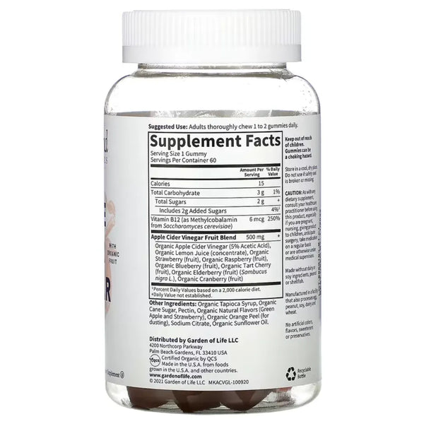 myKind Organics Apple Cider Vinegar Garden of life