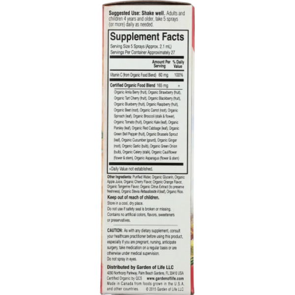 mykind Organics Vitamin C Cherry-Tang Garden of life