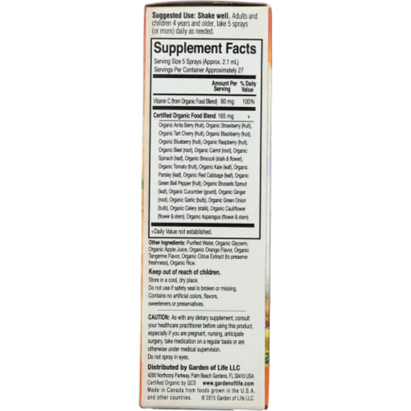 mykind Organics Vitamin C Orange-Tang 2 oz Garden of life