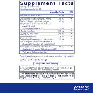 Pure Encapsulations Ligament Restore Dietary Supplement Ingredients