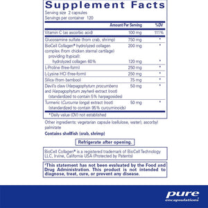 Pure Encapsulations Ligament Restore Supplement Ingredients