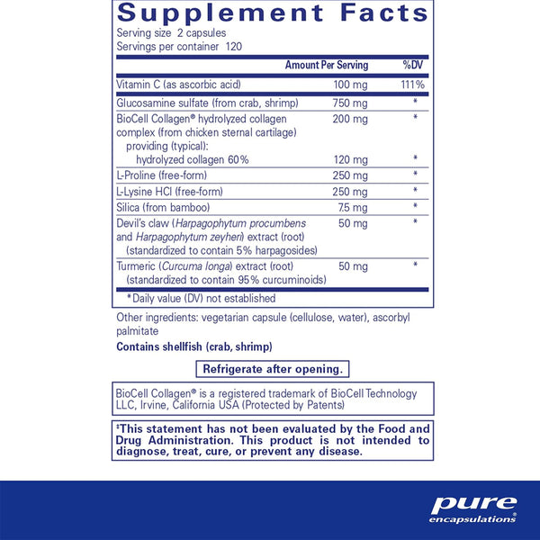 Pure Encapsulations Ligament Restore Supplement Ingredients