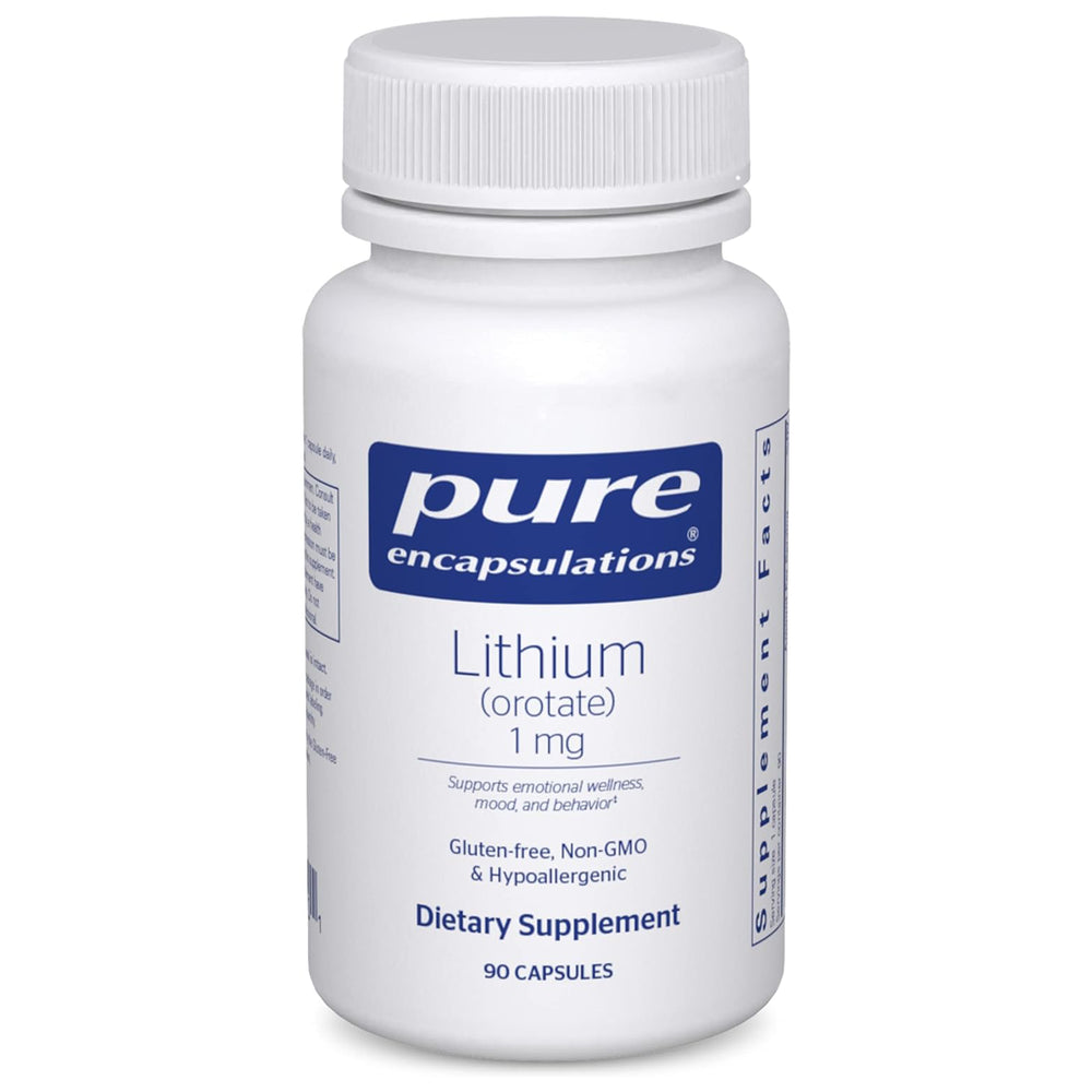 Pure Encapsulations Lithium Orotate 1 mg bottle