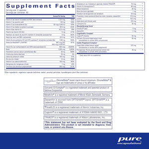 Pure Encapsulations Longevity Nutrients supplements facts