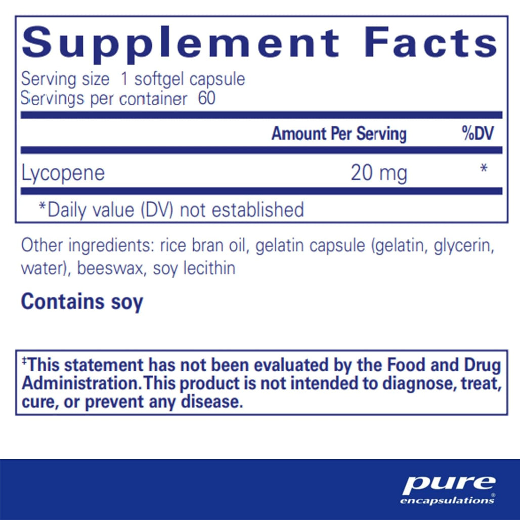 Lycopene 20 mg Pure Encapsulations