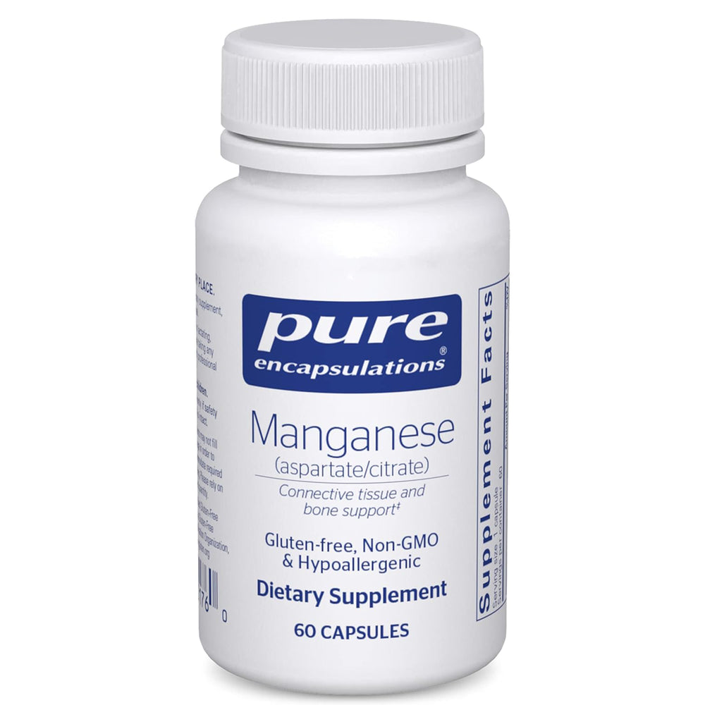 Pure Encapsulations Manganese aspartate/citrate bottle
