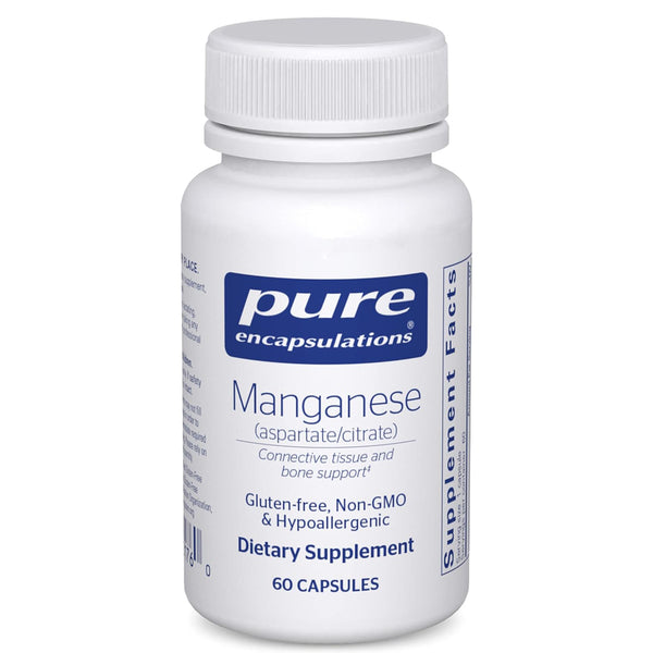 Pure Encapsulations Manganese aspartate/citrate bottle