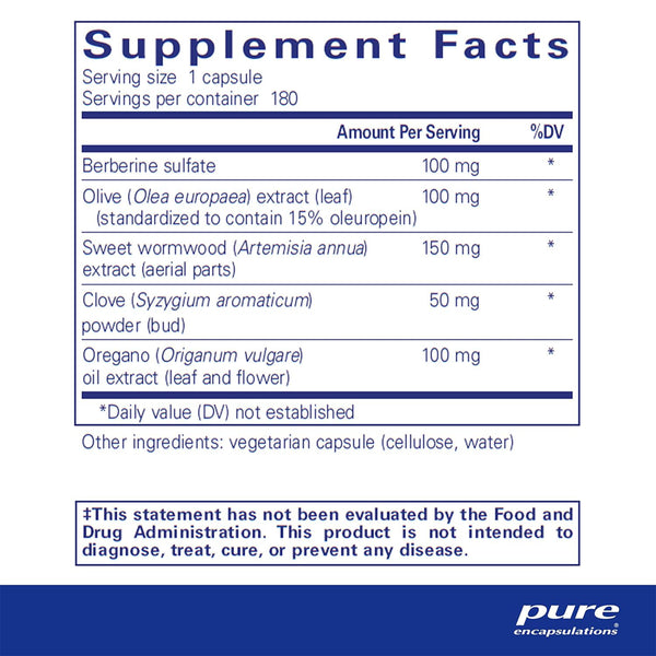 Pure Encapsulations MicroDefense with Oregano supplements ingredients