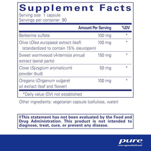 Pure Encapsulations MicroDefense with Oregano supplements facts