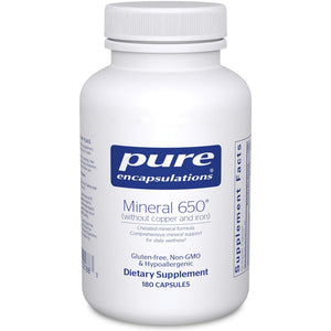 Pure Encapsulations Mineral 650 Without Copper and Iron bottle
