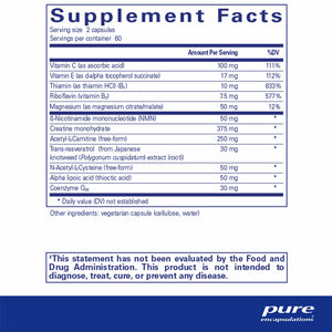 Pure Encapsulations Mitochondria-ATP supplements facts