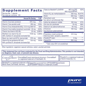 pure encapsulations multi t/d supplement ingredients