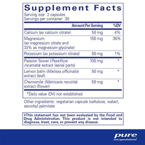 Pure Encapsulations Muscle Cramp/Tension Formula supplements facts