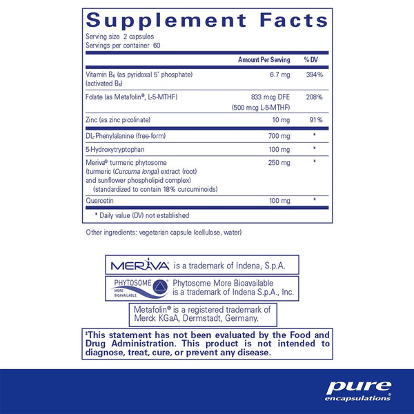 Pure Encapsulations NeuroPure supplements facts