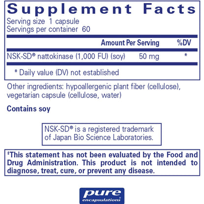 Pure Encapsulations NSK-SD supplements facts