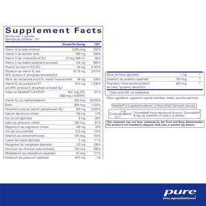 Ingredients of Pure Encapsulations Nutrient 950 Supplement