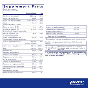Pure Encapsulations Nutrient 950 with NAC supplements facts