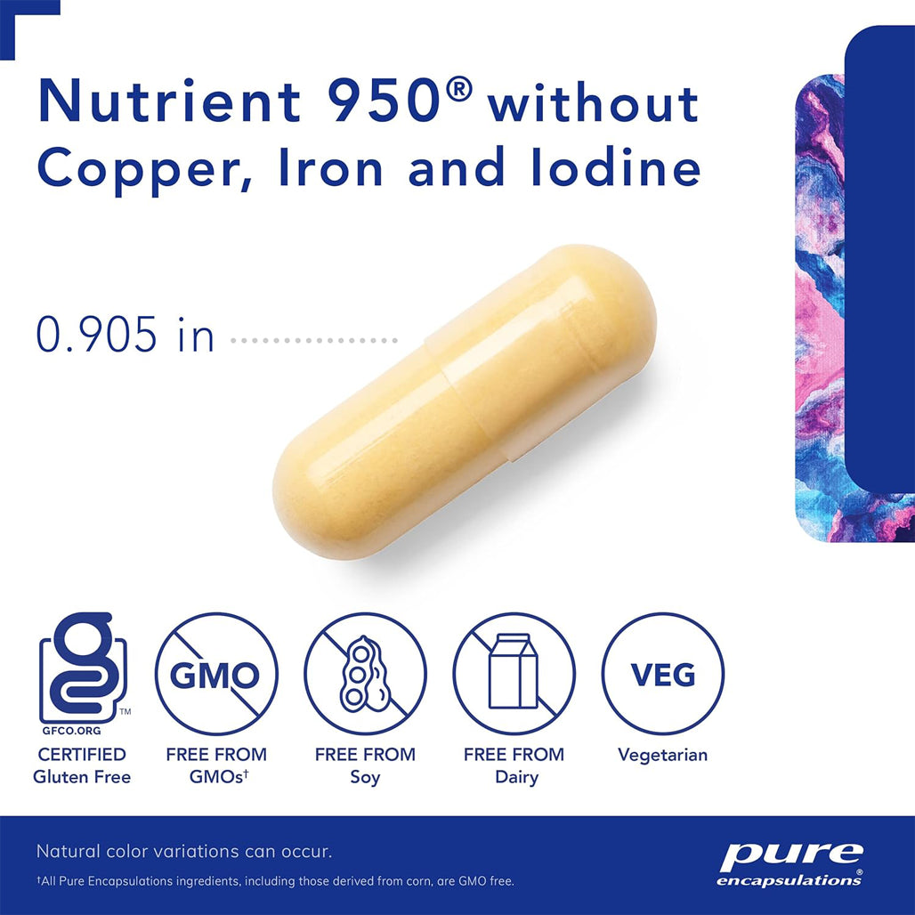 Nutrient 950 without copper, iron, and iodine