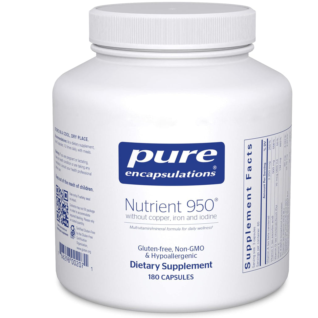 Pure Encapsulations Nutrient 950 Without Copper, Iron, and Iodine bottle