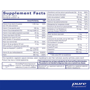 Pure Encapsulations O.N.E. Multivitamin bottle – once-daily comprehensive multivitamin with active folate, CoQ10 and antioxidants