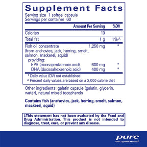 Pure Encapsulations O.N.E. Omega supplements Ingredients