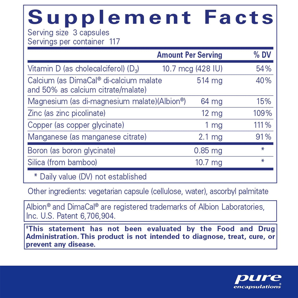 Pure Encapsulations OsteoBalance supplements ingredients