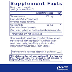 Pure Encapsulations ResCu-SR supplements facts