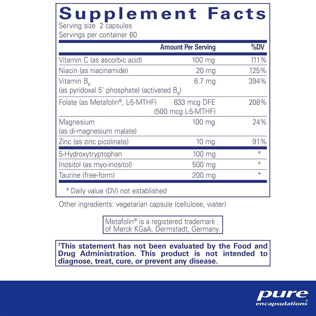 Pure Encapsulations SeroPlus supplements facts