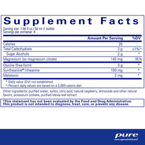 Pure Encapsulations Sleep Solution supplements facts