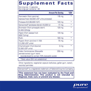 Pure Encapsulations Taurine 1000mg supplements facts