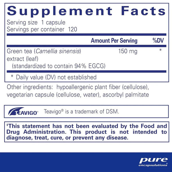 Pure Encapsulations Teavigo Supplement Ingredients