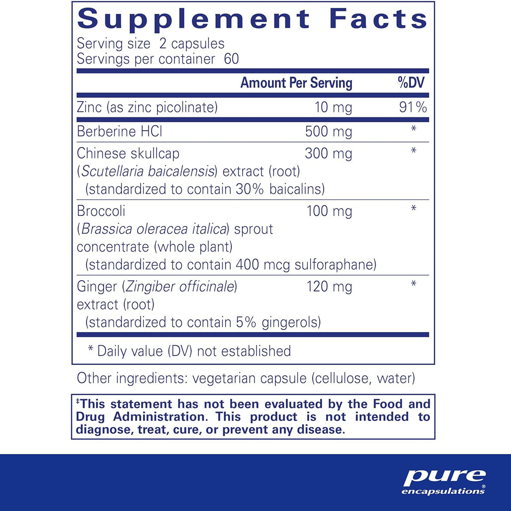 Pure Encapsulations Th1 Support supplements facts