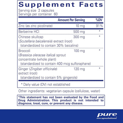 Pure Encapsulations Th1 Support supplements facts