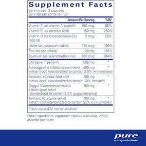 Pure Encapsulations Thyroid Support Complex supplements facts